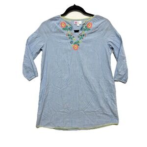 Mini Boden Girls Dress Swim Cover Up Embroidered Cottagecore Boho Size 11-12 Y